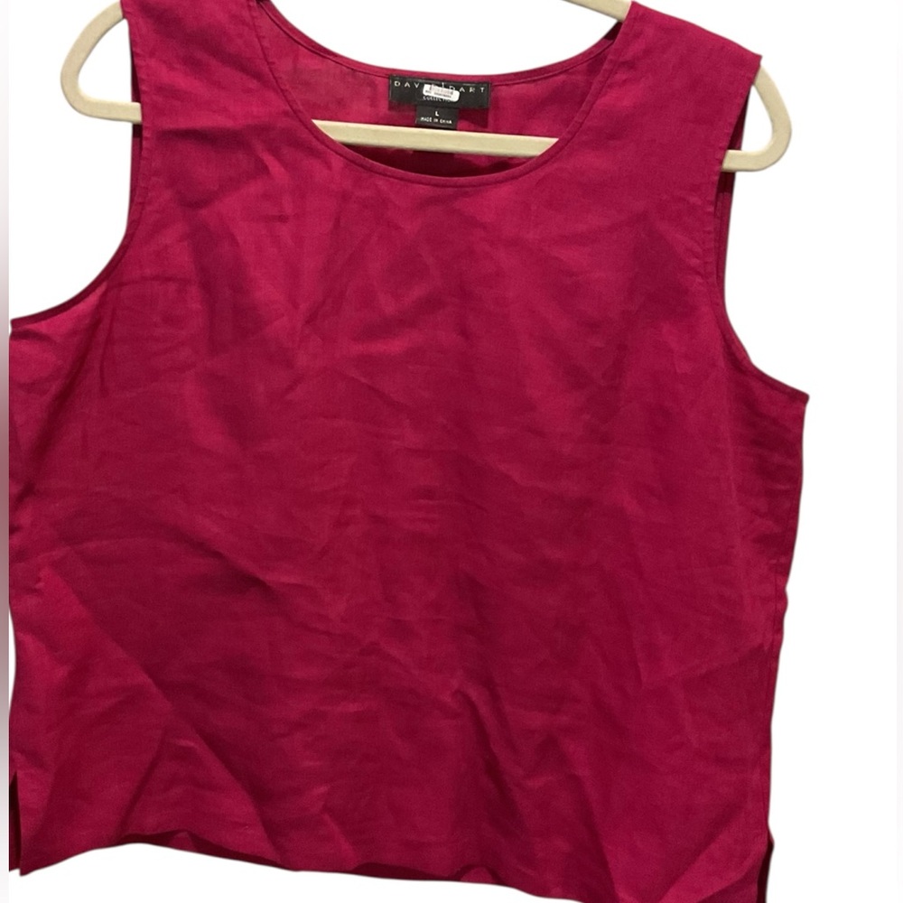 David Dart Collection Vintage 100% Linen Top